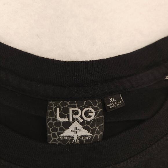 LRG Short Sleeve Crew Neck Graphic T-Shirt Mens Size Extra Large XL Black - Picture 3 of 10